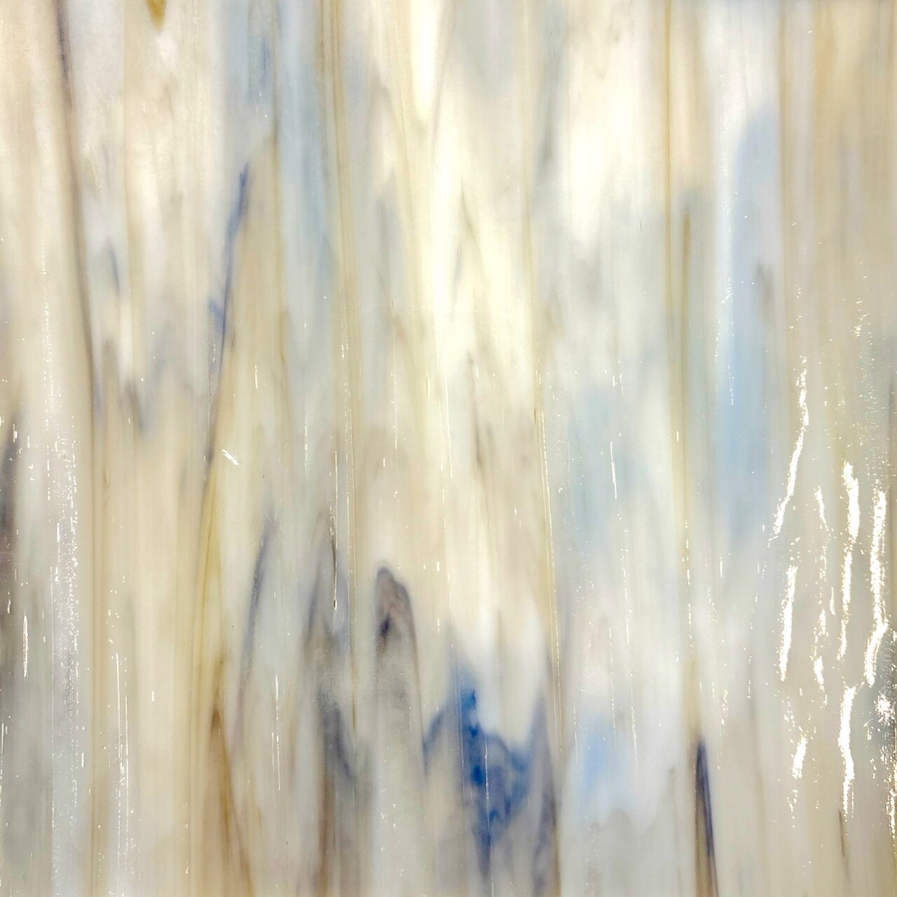 Wissmach Stained Glass Sheet and Mosaic Glass: Medium Gray and Brown Swirled, Dense Opal